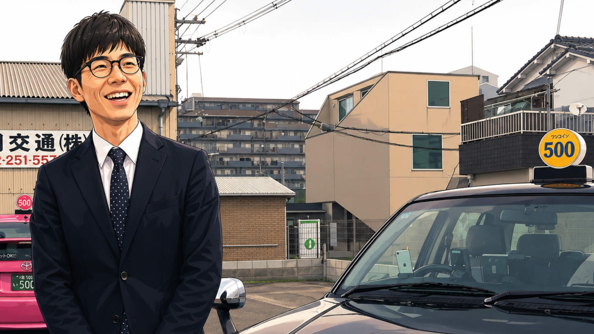 ワンコイン南花田で働くタクシー乗務員のインタビュー写真