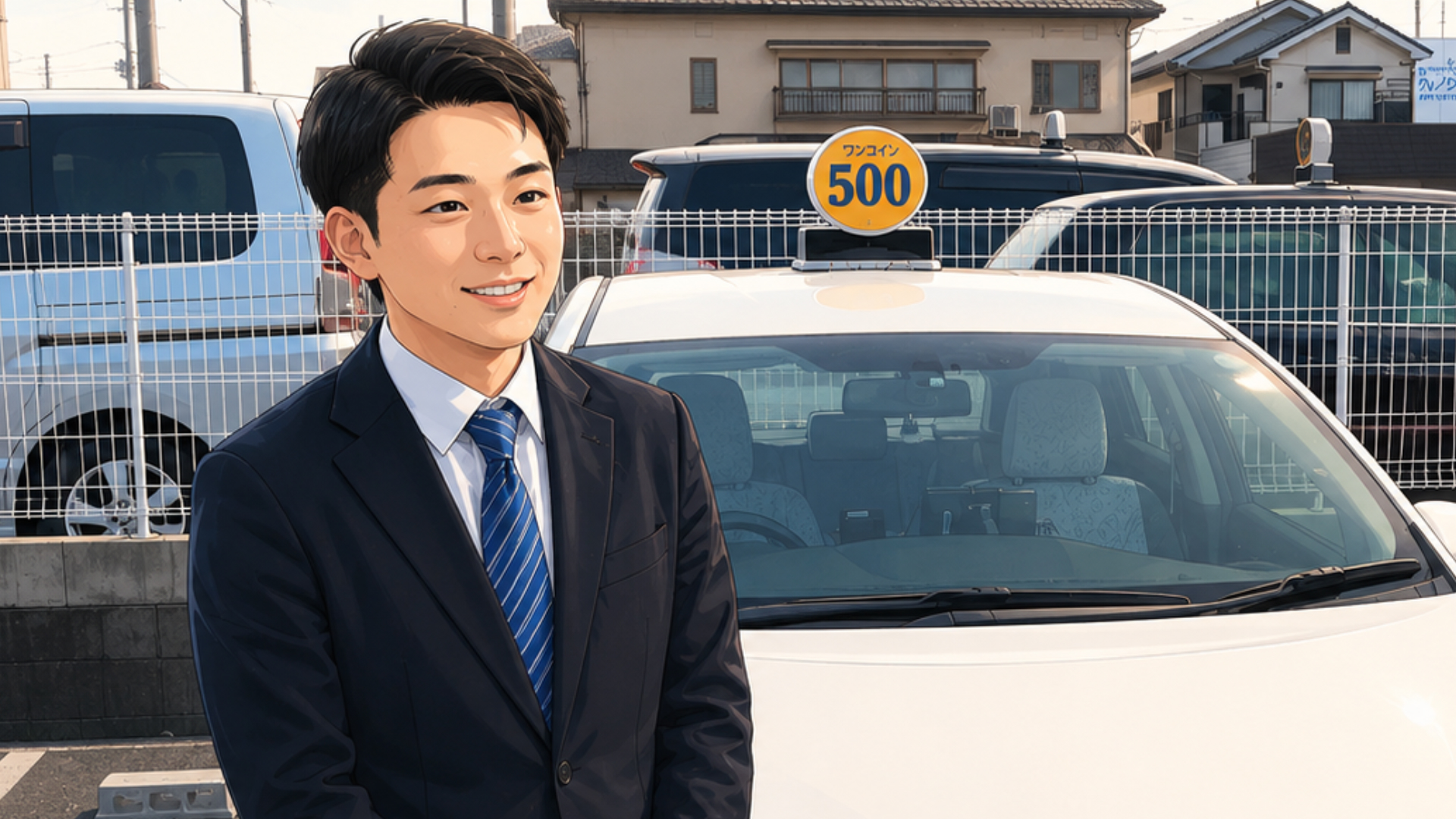 ワンコイン南花田で働くタクシー乗務員のインタビュー写真